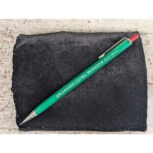 Vtg Faber-Castell Microlette 9502 Mechanical Pencil Green w Red Top Germany READ